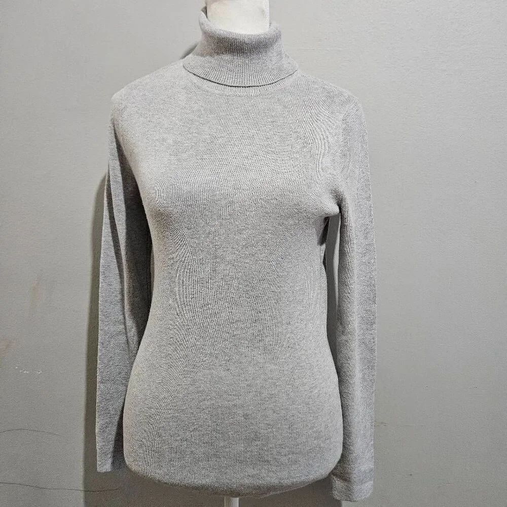 Chicos sweater women's beige/gray turtleneck long sleeve Size XS